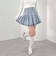 デニムプリーツミニスカート
