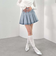 デニムプリーツミニスカート