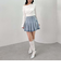 デニムプリーツミニスカート