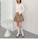 デニムプリーツミニスカート