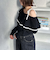 配色アシメオフショルニット
