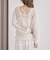 モヘアタッチ透かしミドルニット