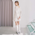 モヘアタッチ透かしミドルニット