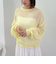 モヘアタッチ透かしミドルニット