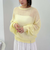 モヘアタッチ透かしミドルニット