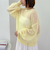 モヘアタッチ透かしミドルニット