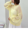 モヘアタッチ透かしミドルニット