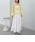 モヘアタッチ透かしミドルニット