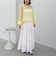 モヘアタッチ透かしミドルニット