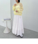 モヘアタッチ透かしミドルニット