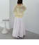 モヘアタッチ透かしミドルニット