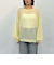 モヘアタッチ透かしミドルニット