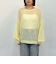 モヘアタッチ透かしミドルニット