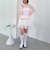 モヘアタッチ透かしミドルニット