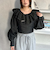 デニムラッフルオフショルブラウス