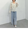 花柄アソートラッフルフリルミドルブラウス
