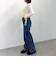ラインストーンデニム