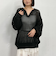透かしスキッパーポロニット