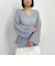 透かしスキッパーポロニット