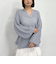 透かしスキッパーポロニット