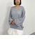 透かしスキッパーポロニット