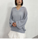 透かしスキッパーポロニット