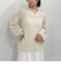 透かしスキッパーポロニット
