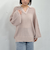 透かしスキッパーポロニット