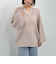 透かしスキッパーポロニット