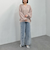 透かしスキッパーポロニット