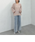 透かしスキッパーポロニット