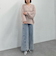 透かしスキッパーポロニット