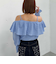 フリルオフショルブラウス