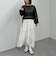 ラメメッシュドロストニット