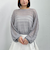 ラメメッシュドロストニット