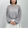 ラメメッシュドロストニット