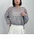 ラメメッシュドロストニット