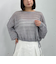 ラメメッシュドロストニット