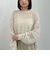 ラメメッシュドロストニット