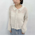 透かしポロニットカーディガン