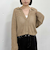 透かしポロニットカーディガン
