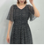 小花柄フレアスリーブワンピース