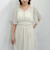 小花柄フレアスリーブワンピース