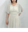 小花柄フレアスリーブワンピース