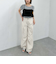 シアーチェックドットビスチェ