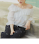 フリルオフショルブラウス
