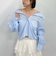 ２ｗａｙオフショルストライプシャツ