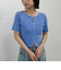 ハーフスリーブＷｚｉｐモールニット