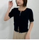 ハーフスリーブＷｚｉｐモールニット