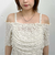 小花柄カットレースオフショルＴＯＰＳ